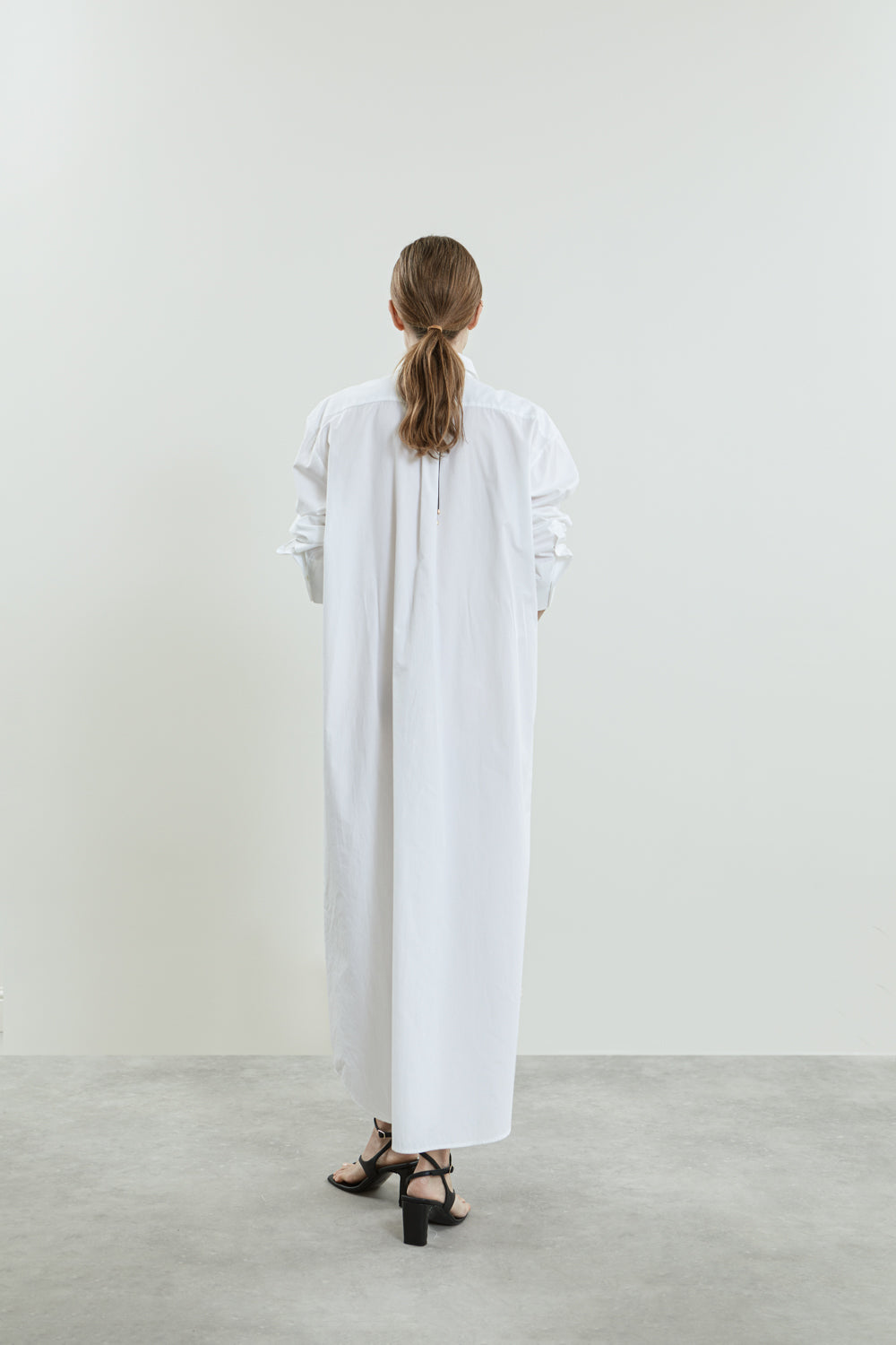 Freda shirtdress | White - Cotton poplin