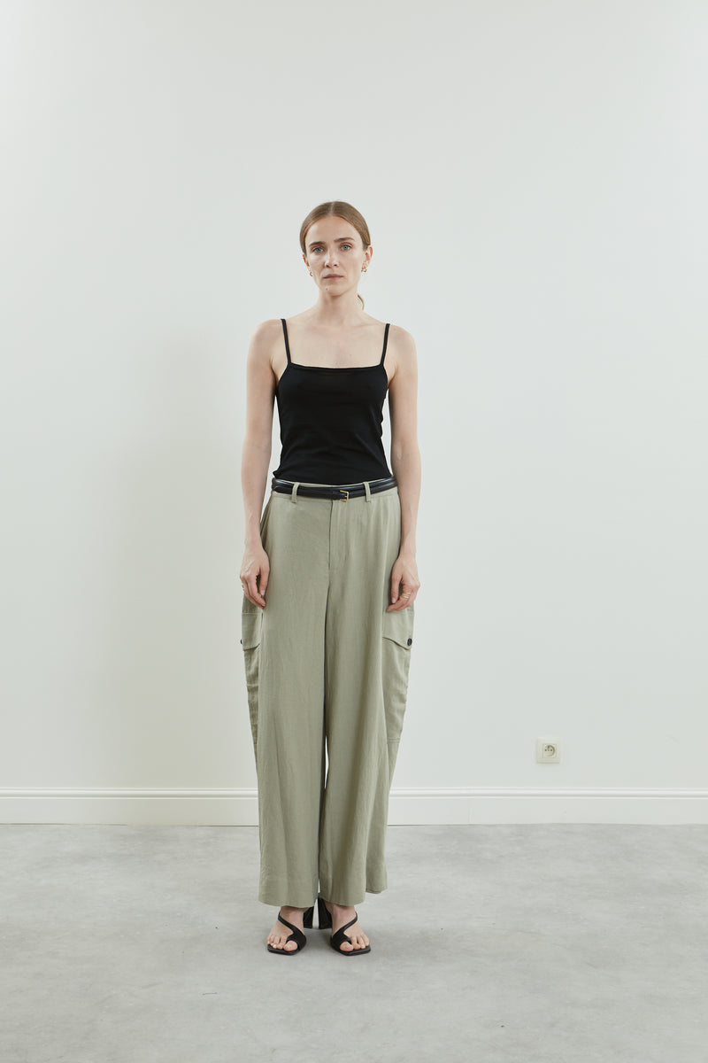 Stein short trousers | Sage - Linen