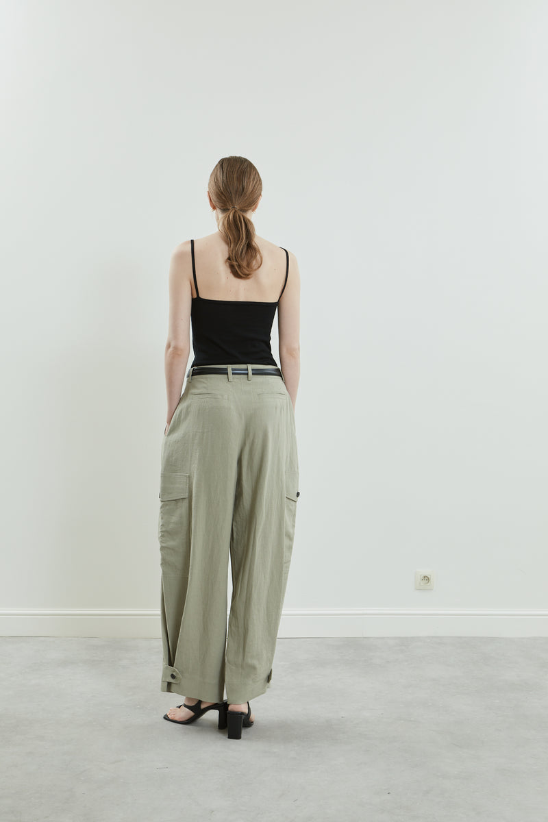 Stein short trousers | Sage - Linen