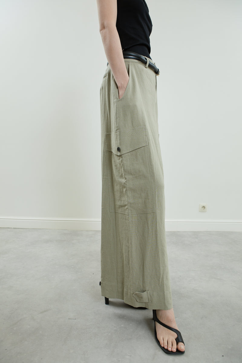 Stein short trousers | Sage - Linen