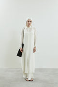 Irena dress | Off white - Chiffon silk