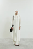 Irena dress | Off white - Chiffon silk