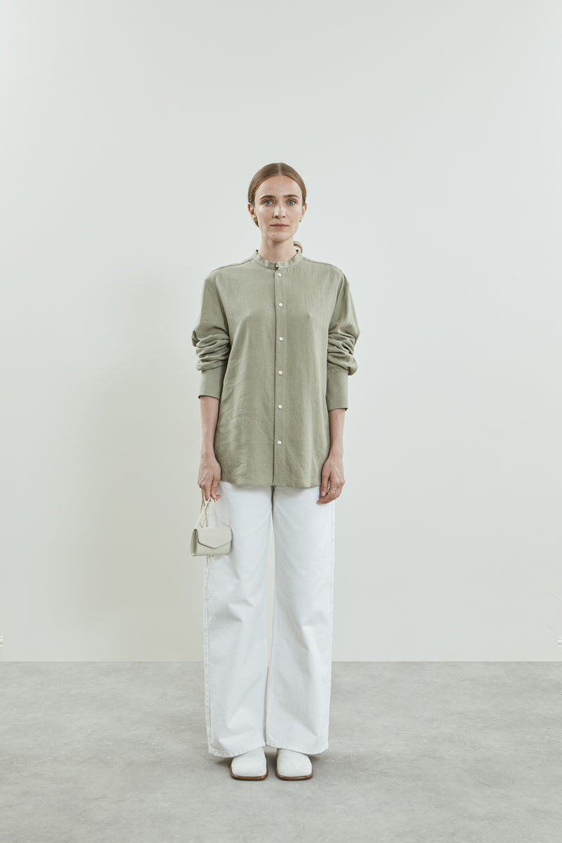 August shirt | Sage - Linen