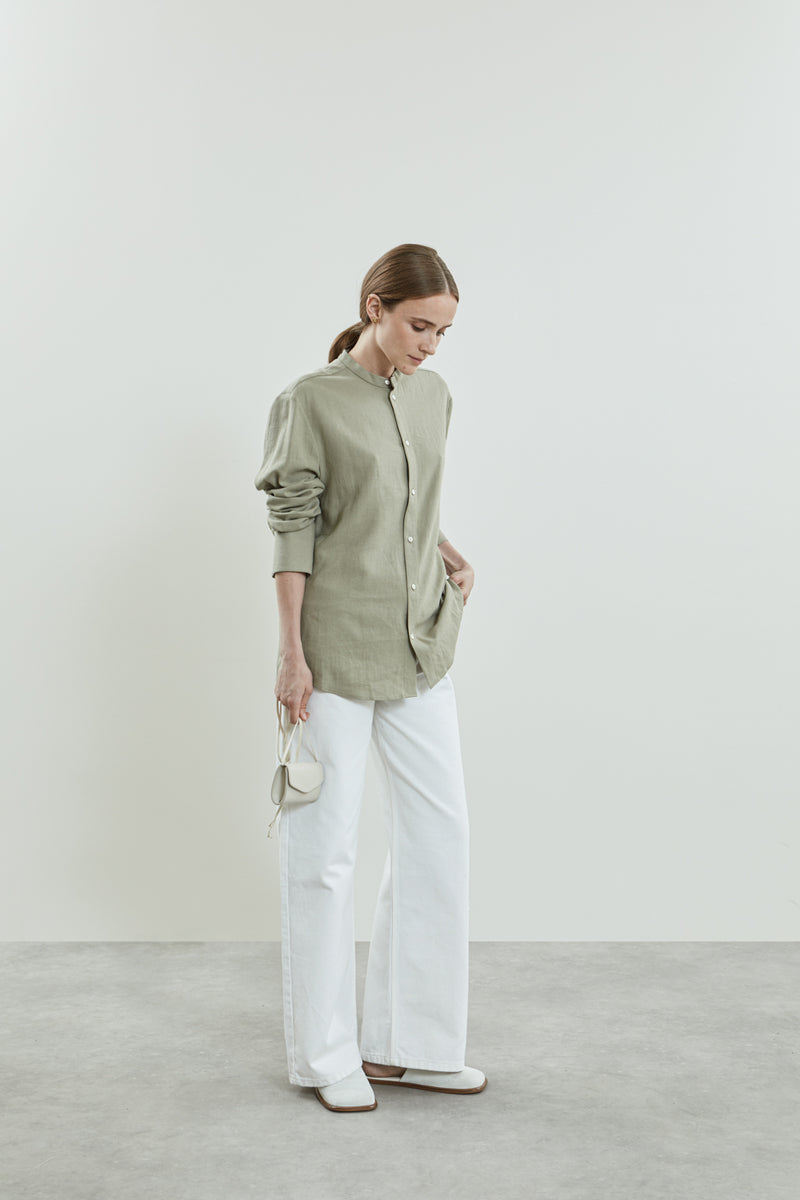 August shirt | Sage - Linen
