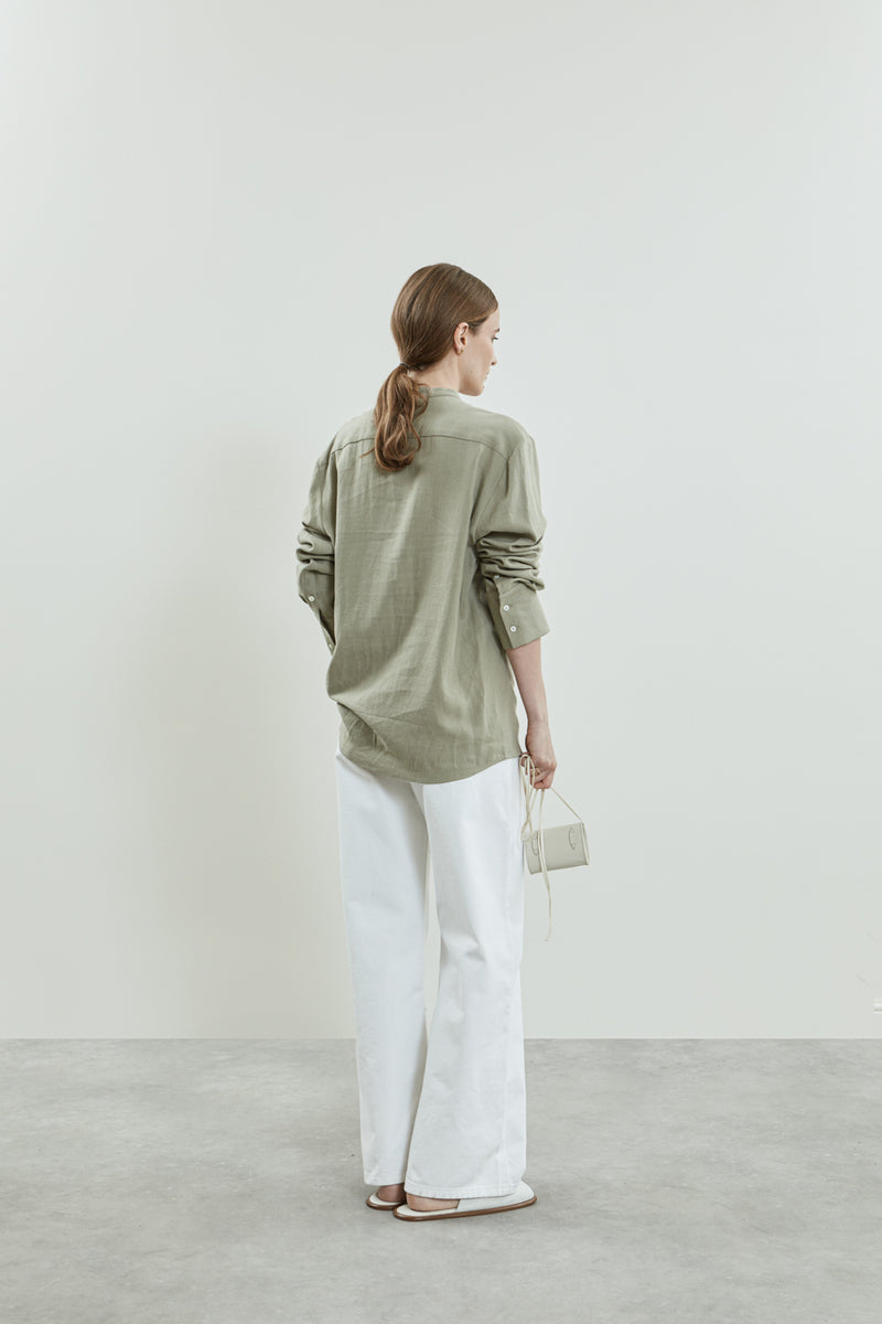 August shirt | Sage - Linen