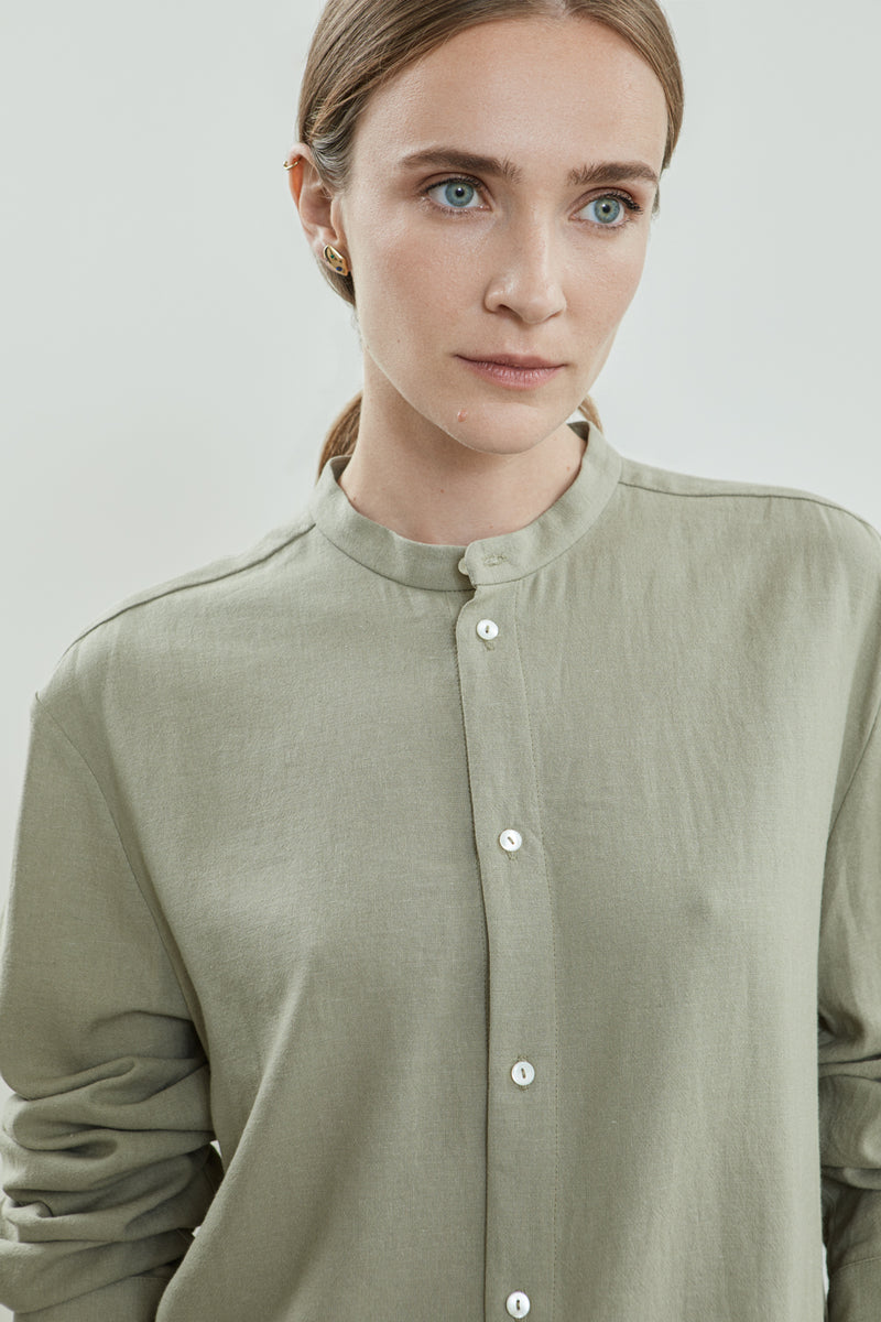 August shirt | Sage - Linen