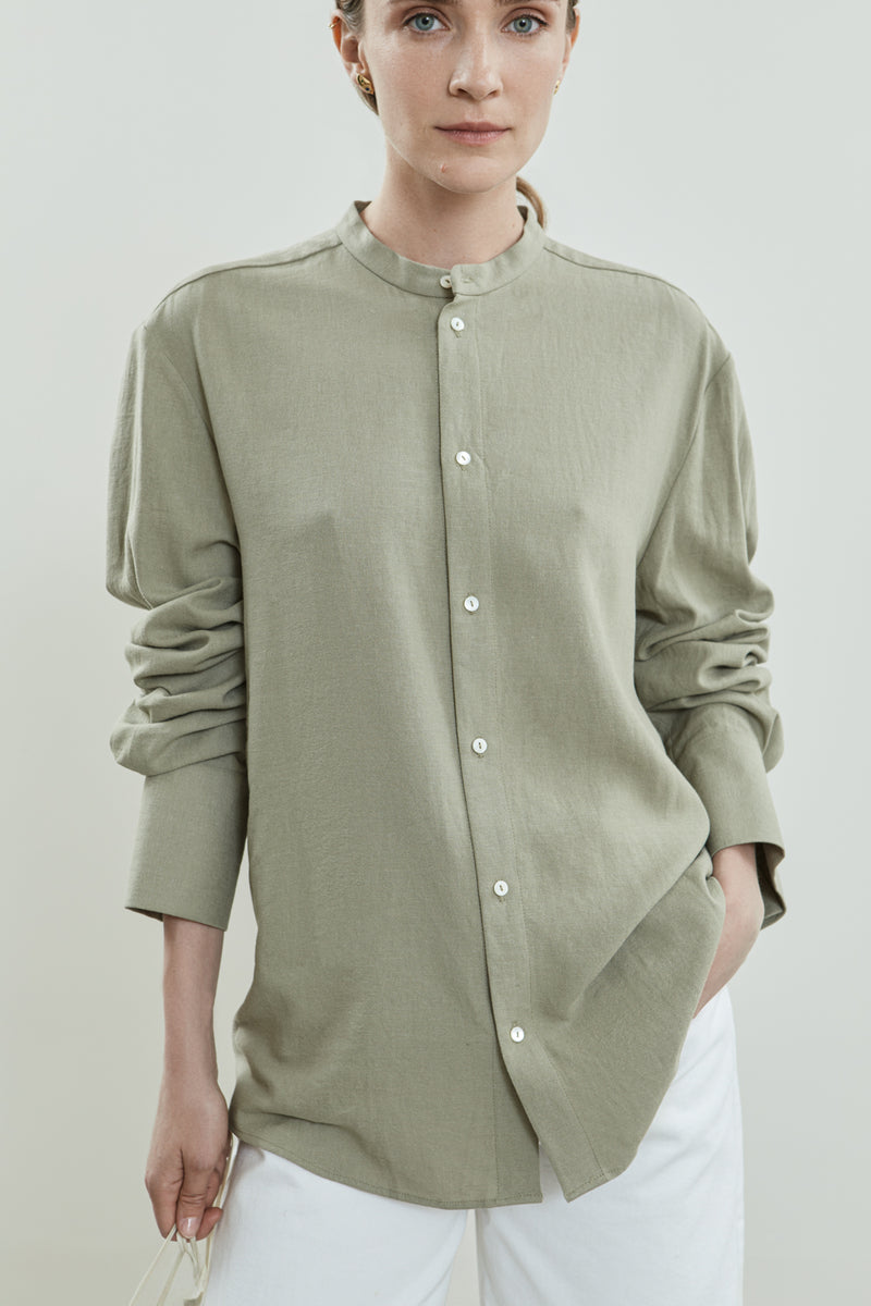 August shirt | Sage - Linen