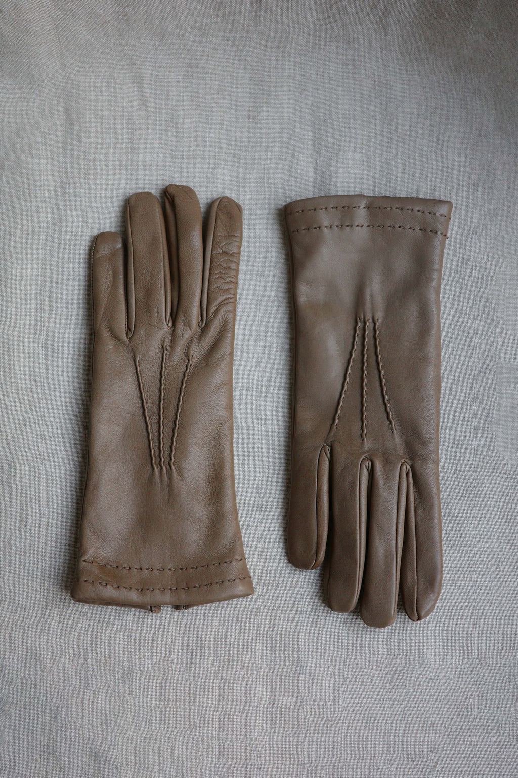 Nan gloves | Mink - Leather