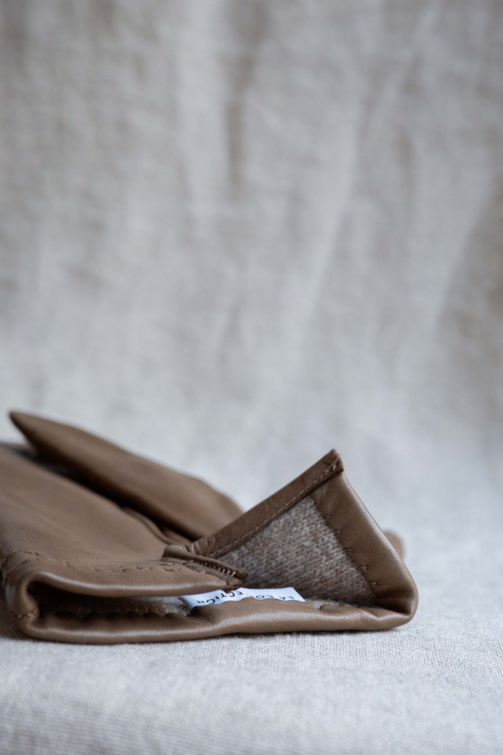 Nan gloves | Mink - Leather