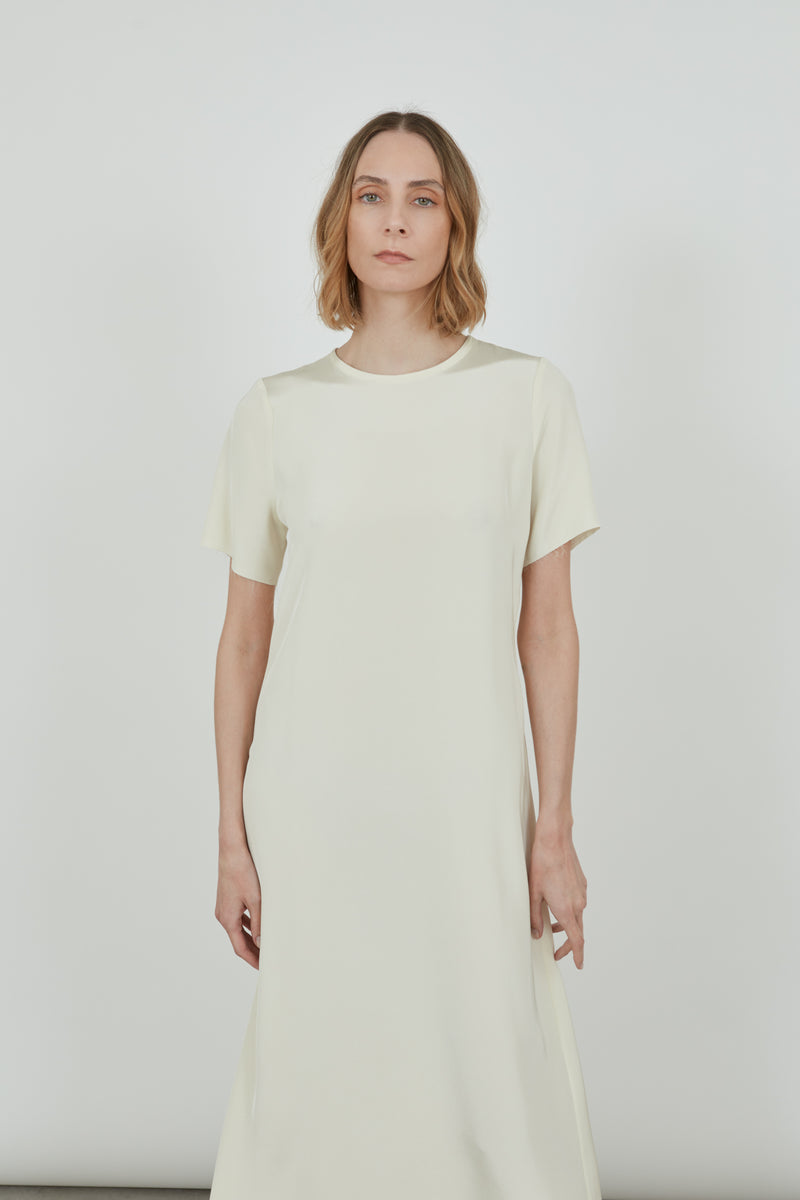 Celine dress | Off white - Crepe silk