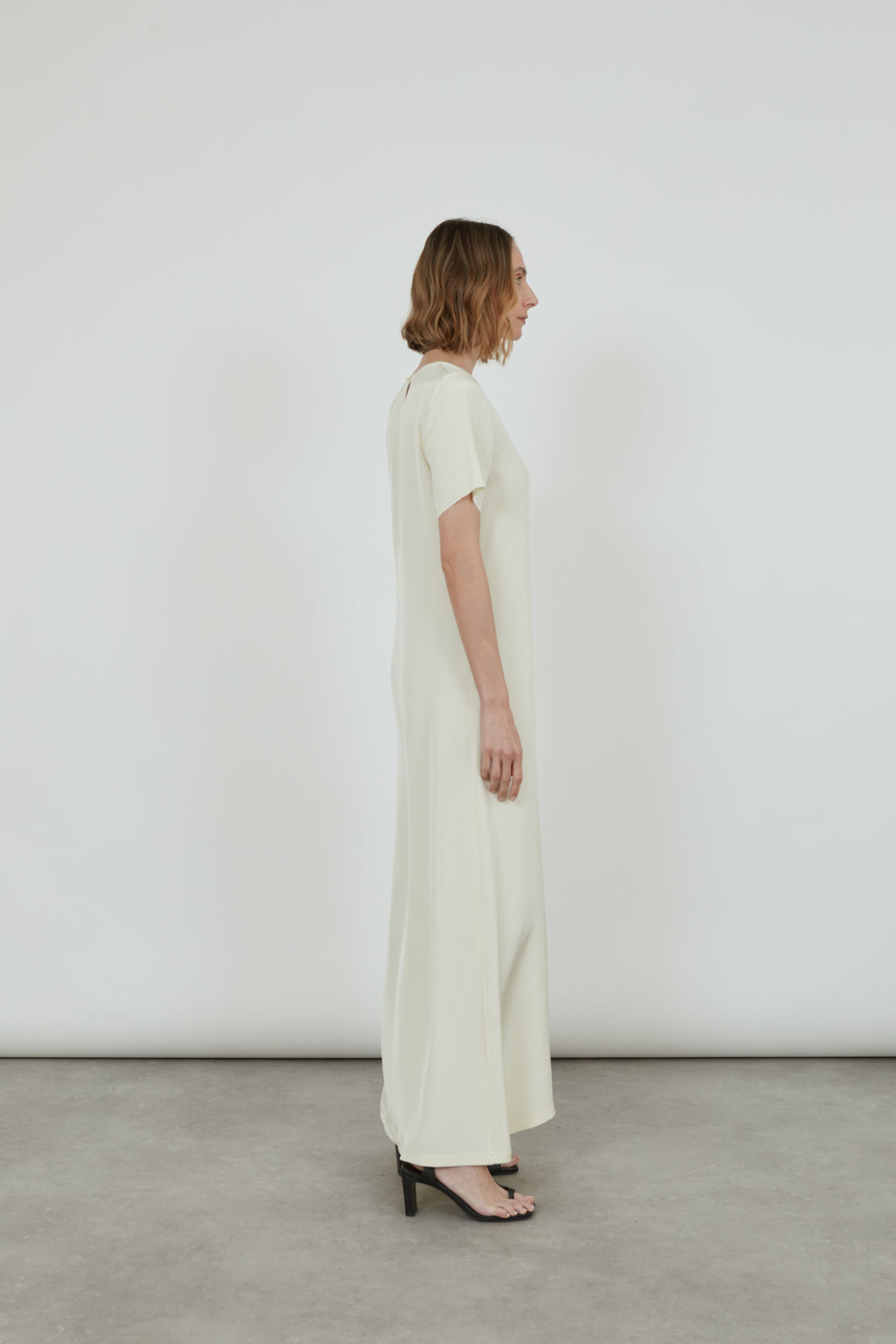 Celine dress | Off white - Crepe silk