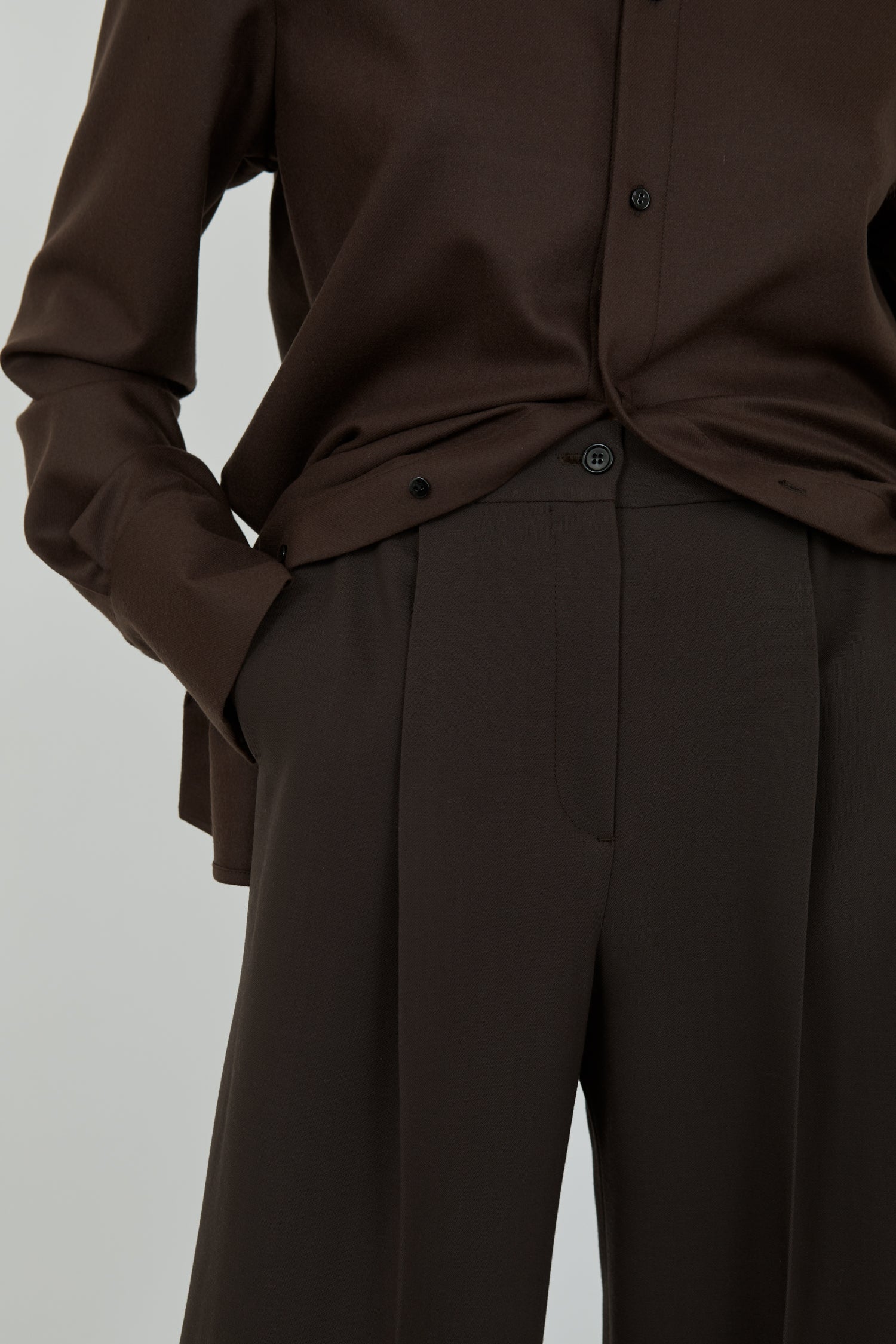 Dalida trousers | Chocolate - Virgin wool