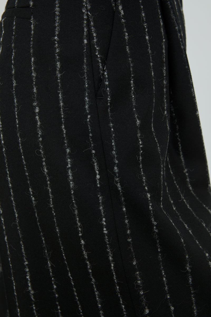 Dalida trousers | Black Striped - Wool blend