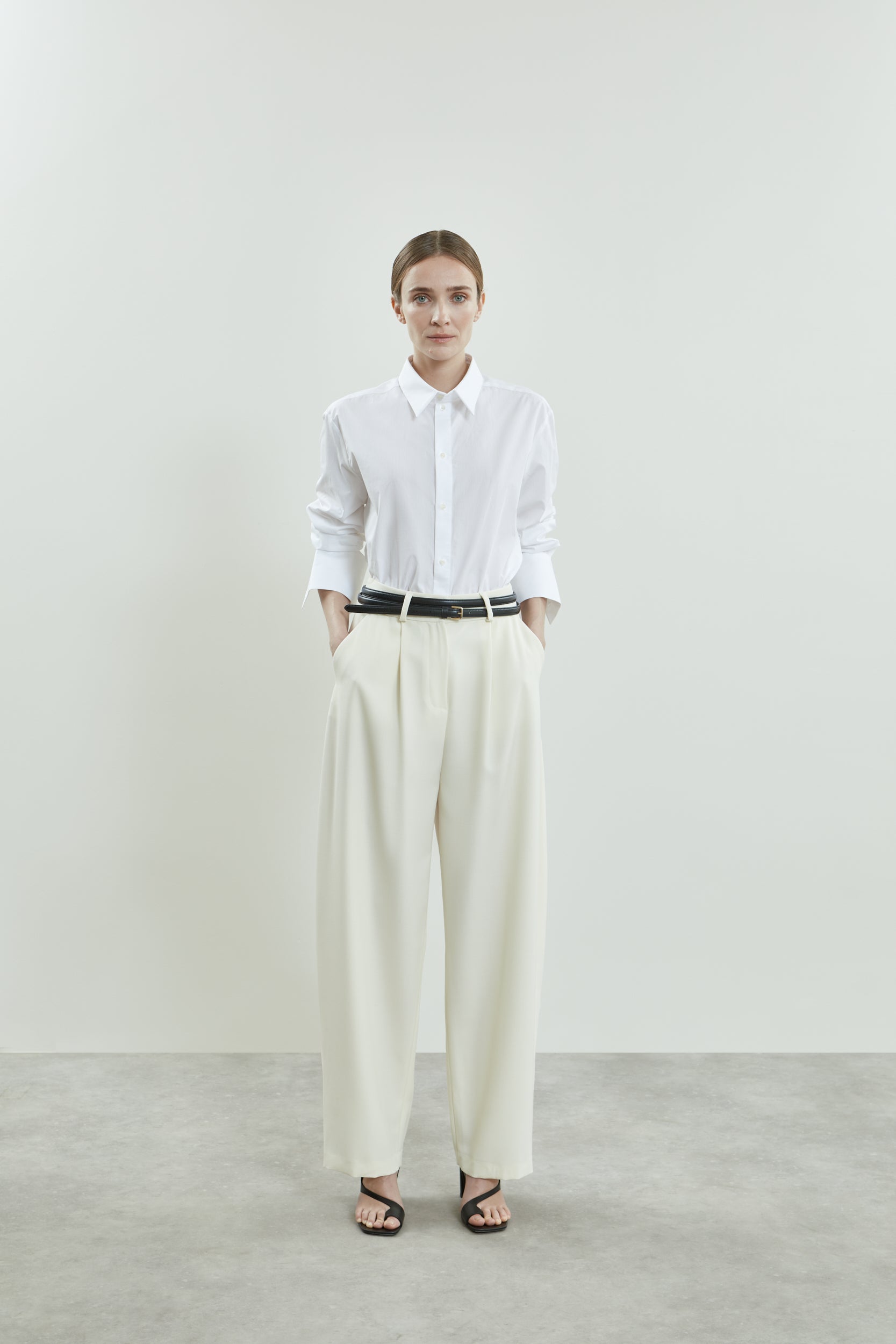 Sada trousers | Off white - Virgin wool