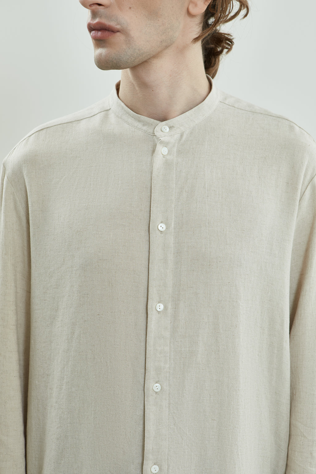 August shirt | Beige - Linen