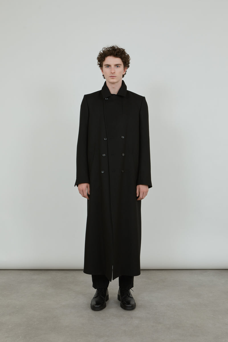Laurence coat | Black - Recycled wool