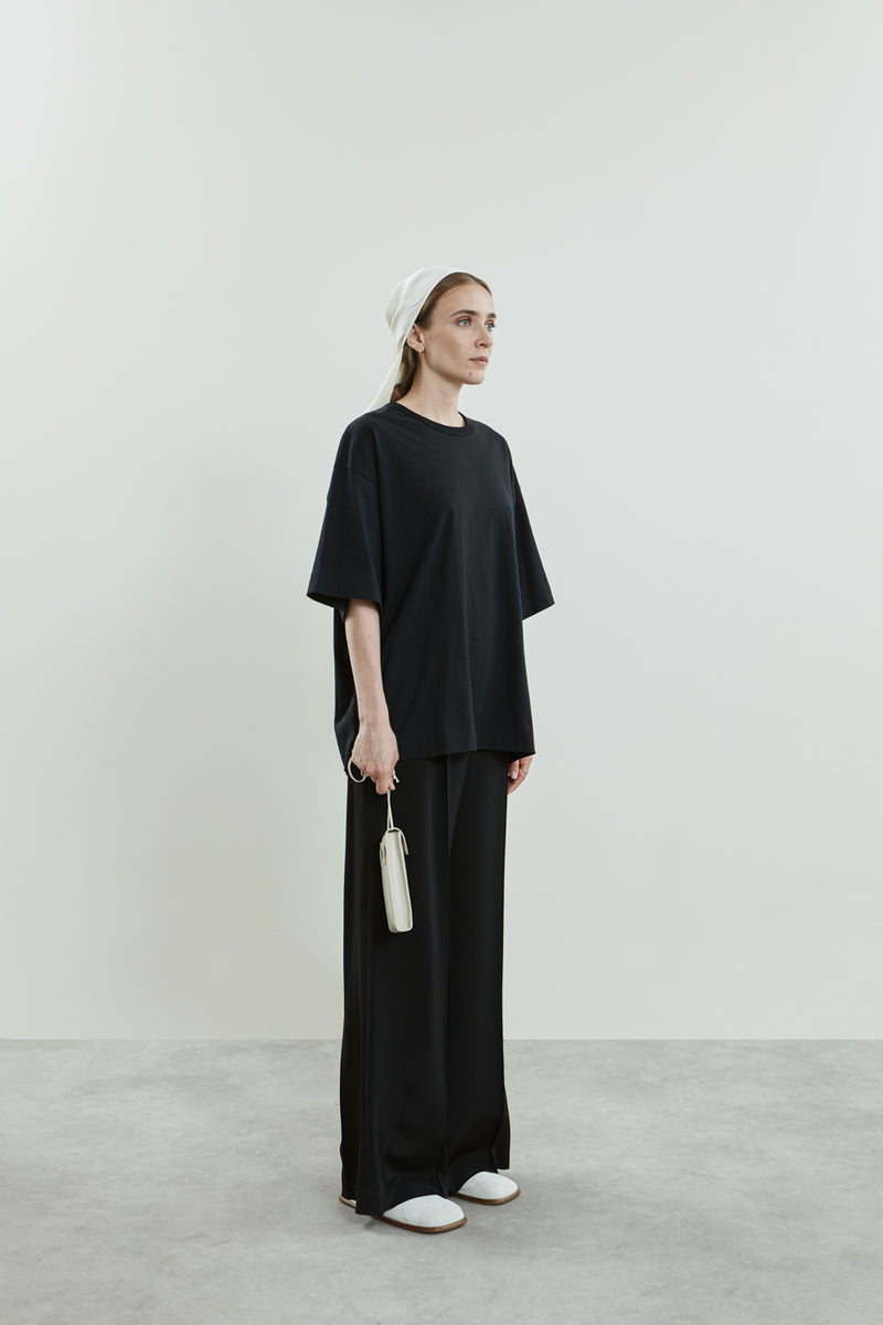 Asami trousers | Black - Crepe silk