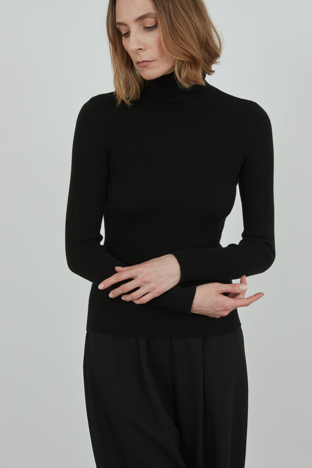 Lucy knitted top | Black - Cashwool