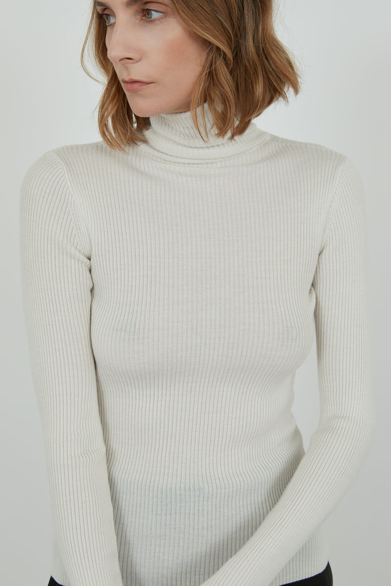 Lucy knitted top | Offwhite - Cashwool