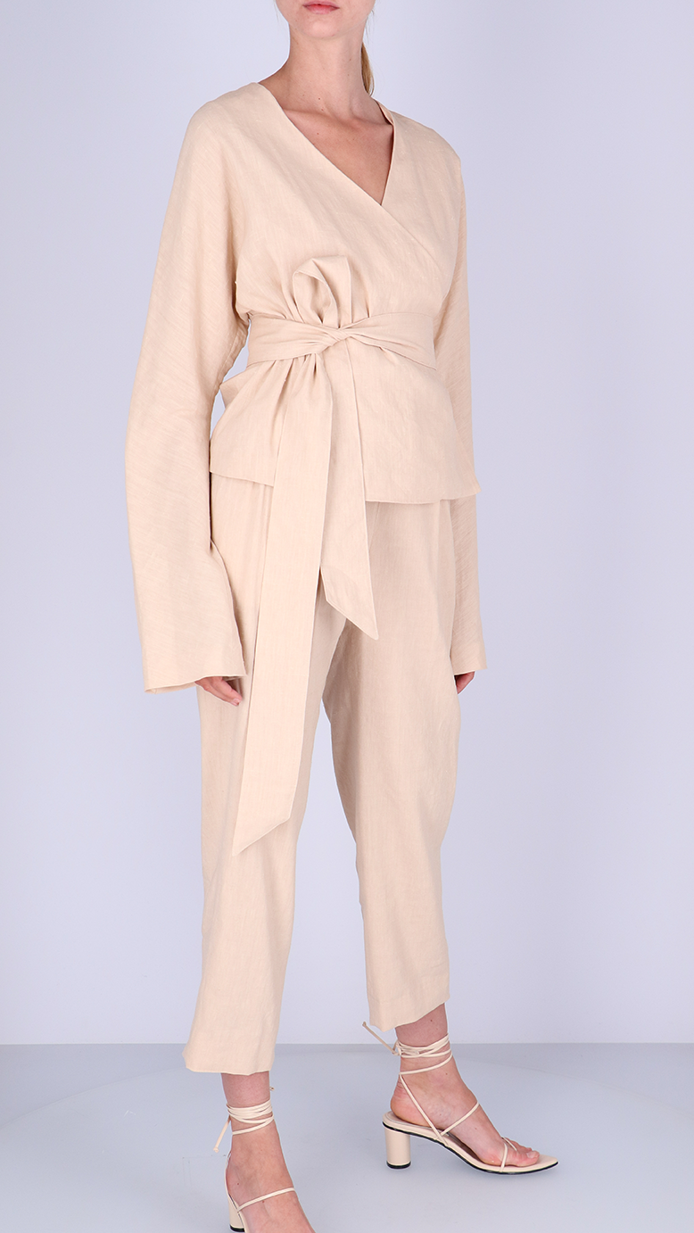 Luela Trousers | Nude - Linen