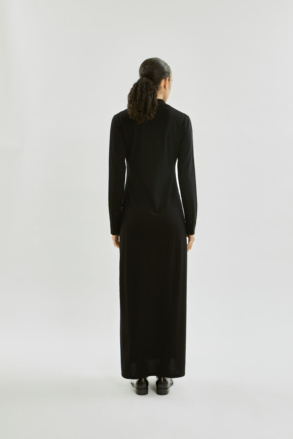 Mabel dress | Black - Virgin merino wool