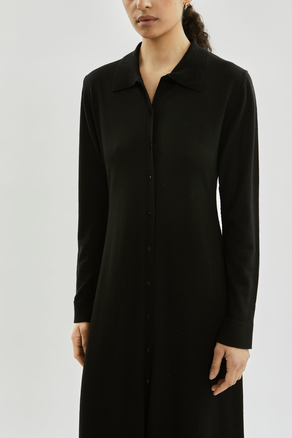 Mabel dress | Black - Virgin merino wool