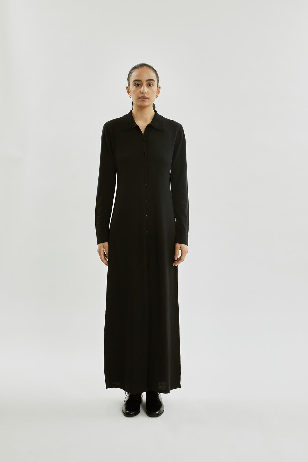 Mabel dress | Black - Virgin merino wool