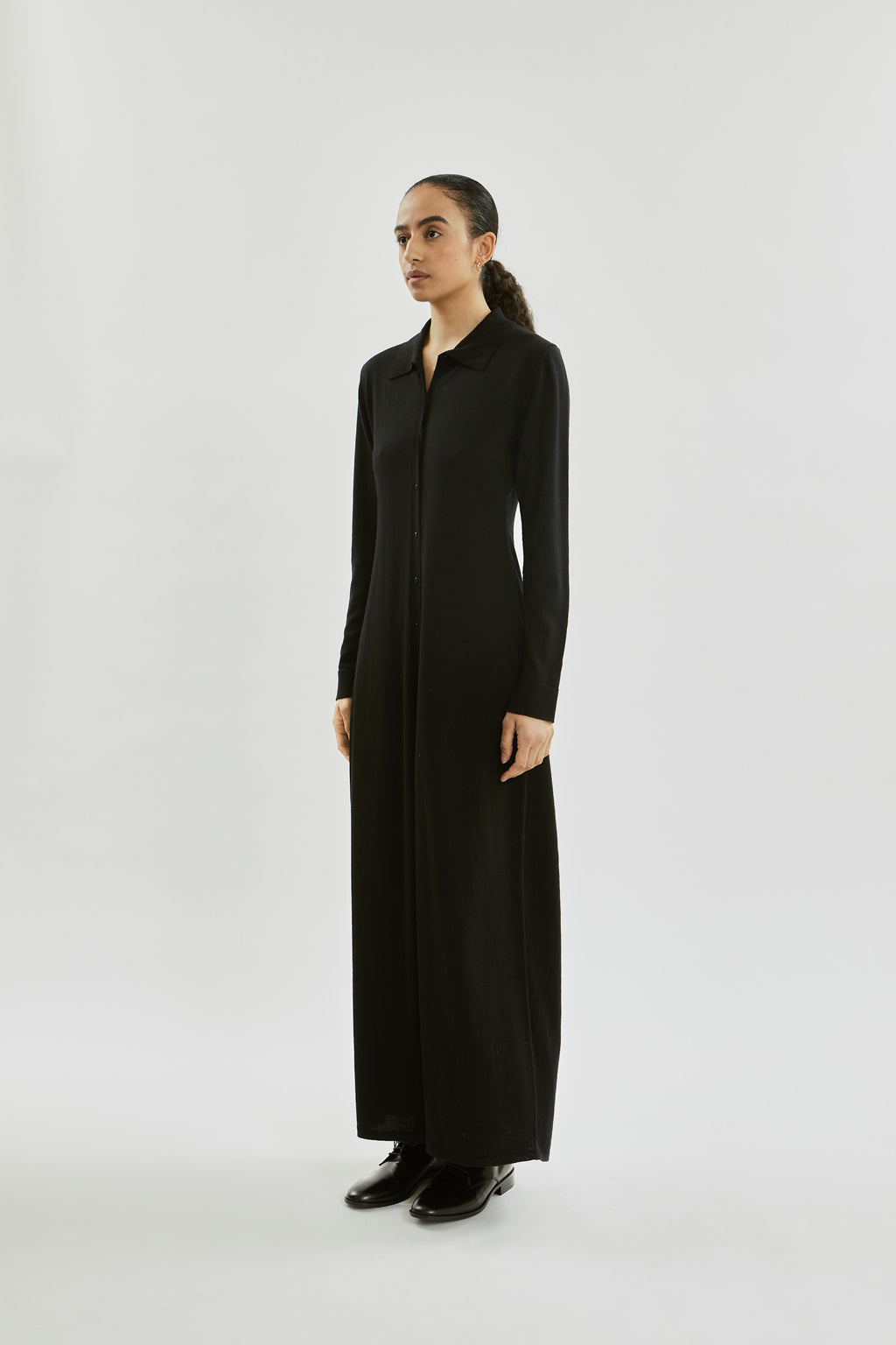 Mabel dress | Black - Virgin merino wool