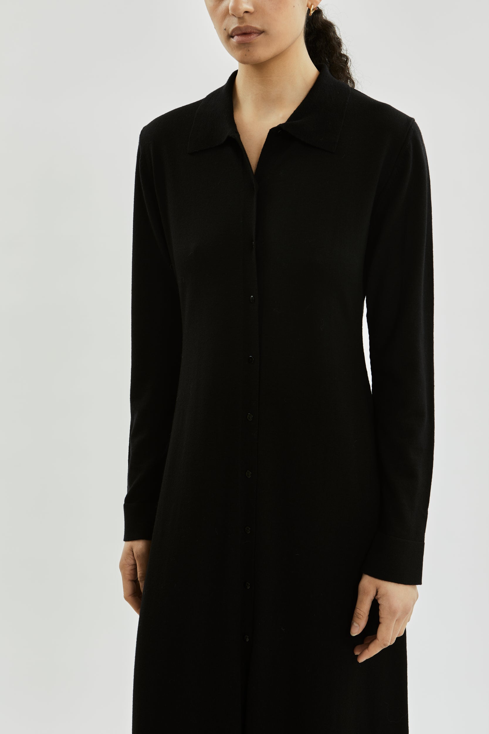 Mabel dress | Black - Virgin merino wool