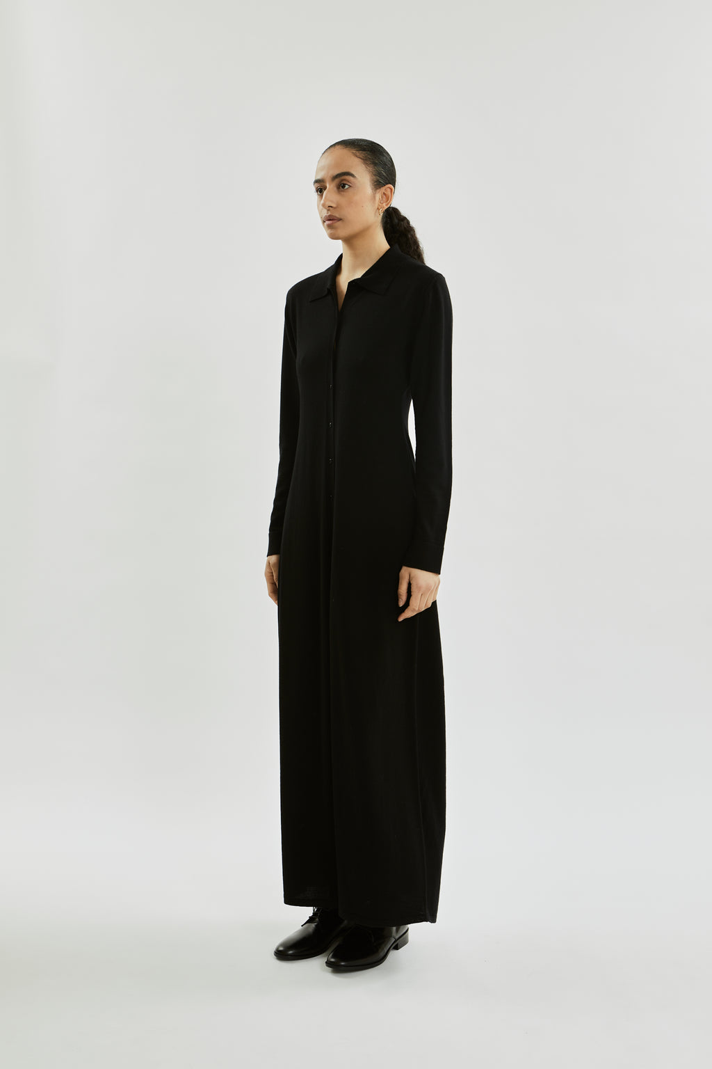 Mabel dress | Black - Virgin merino wool