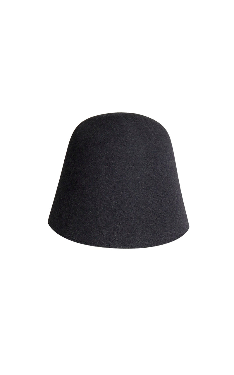 Madelyn hat | Dark grey - Felted wool