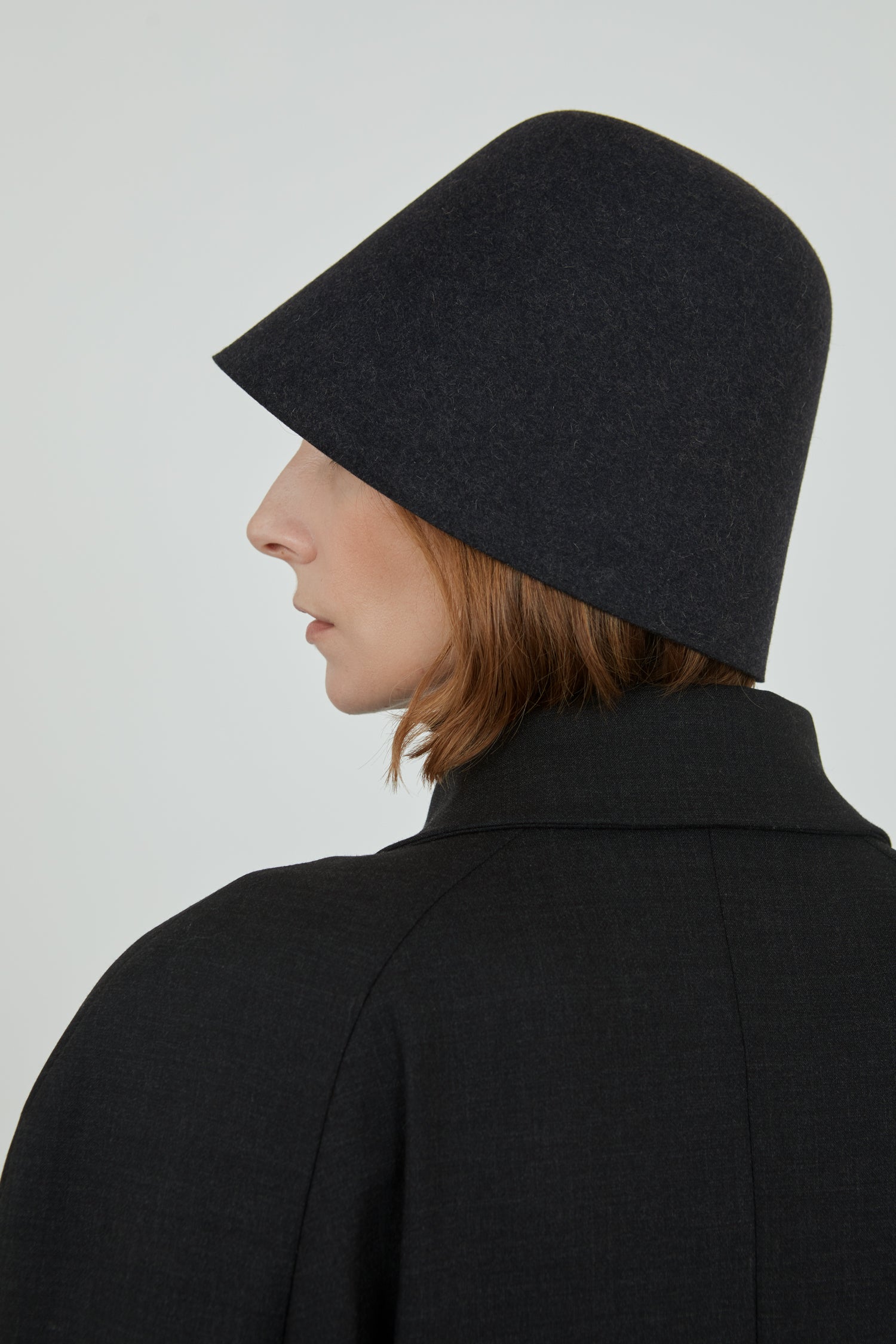 Madelyn hat | Dark grey - Felted wool
