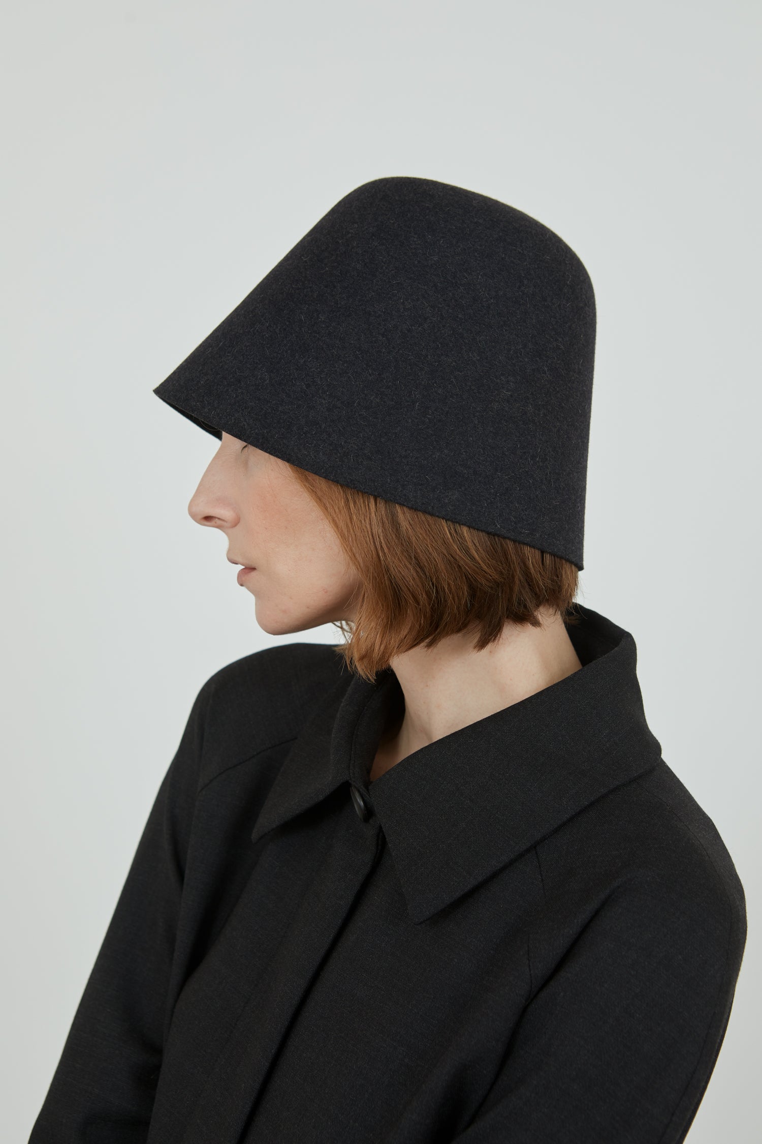 Madelyn hat | Dark grey - Felted wool