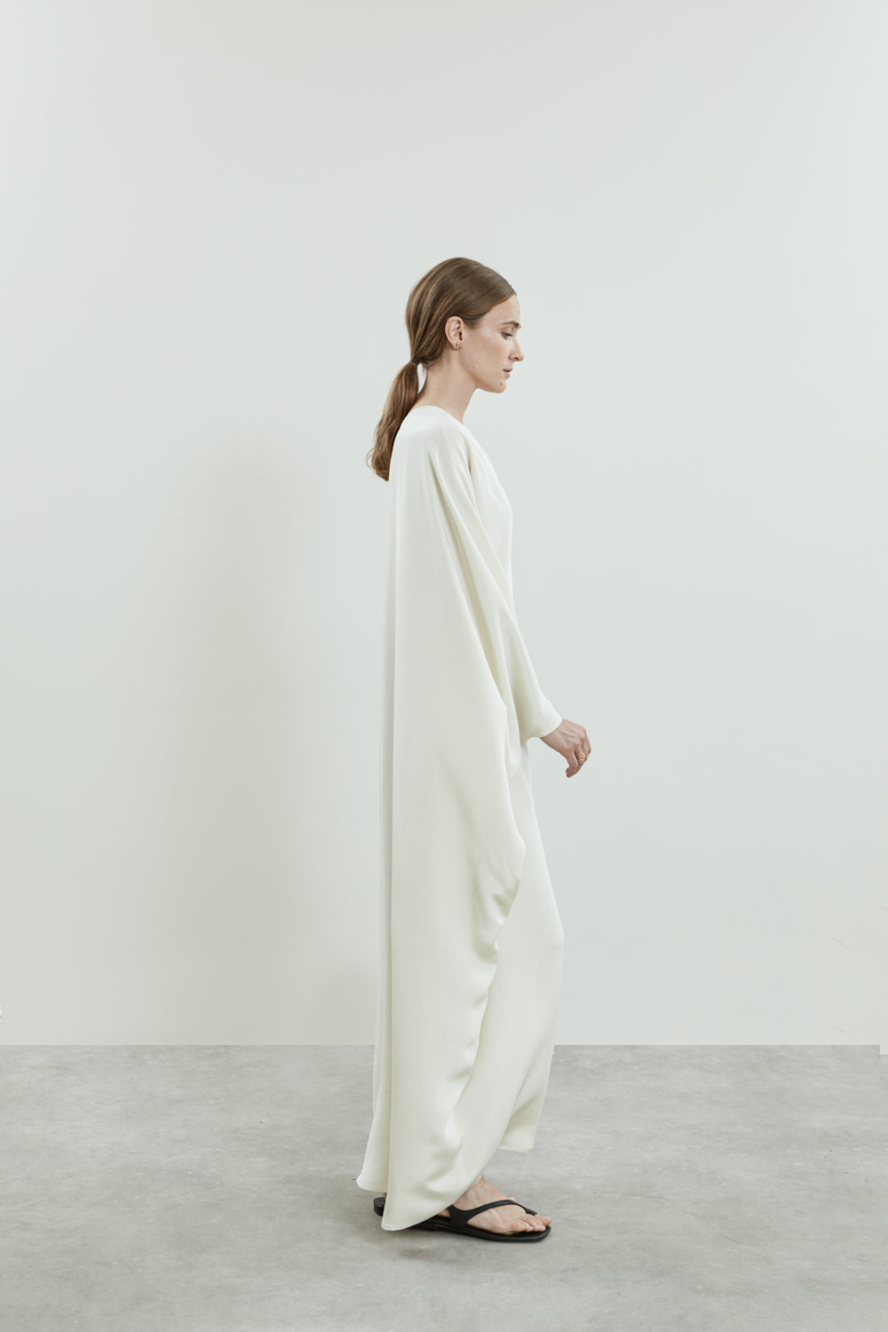 Maui dress | Off white - Crepe silk