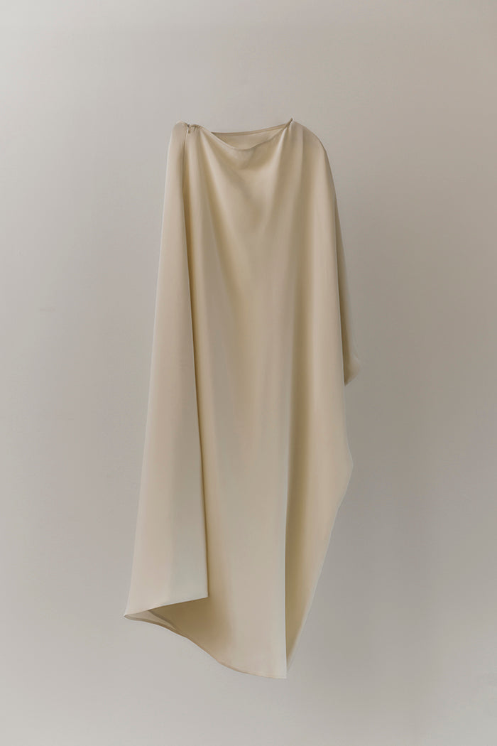 Maui dress | Off white - Crepe silk