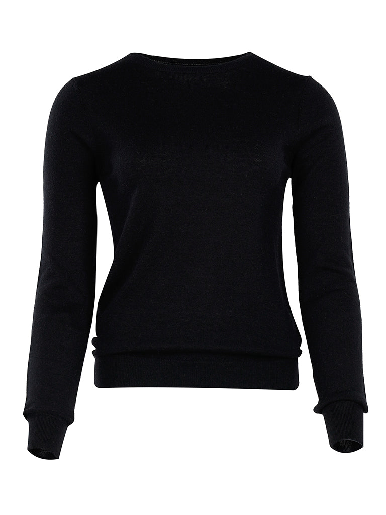 Maya knitted sweater | Black - Ultrafine merino-cashmere-silk blend