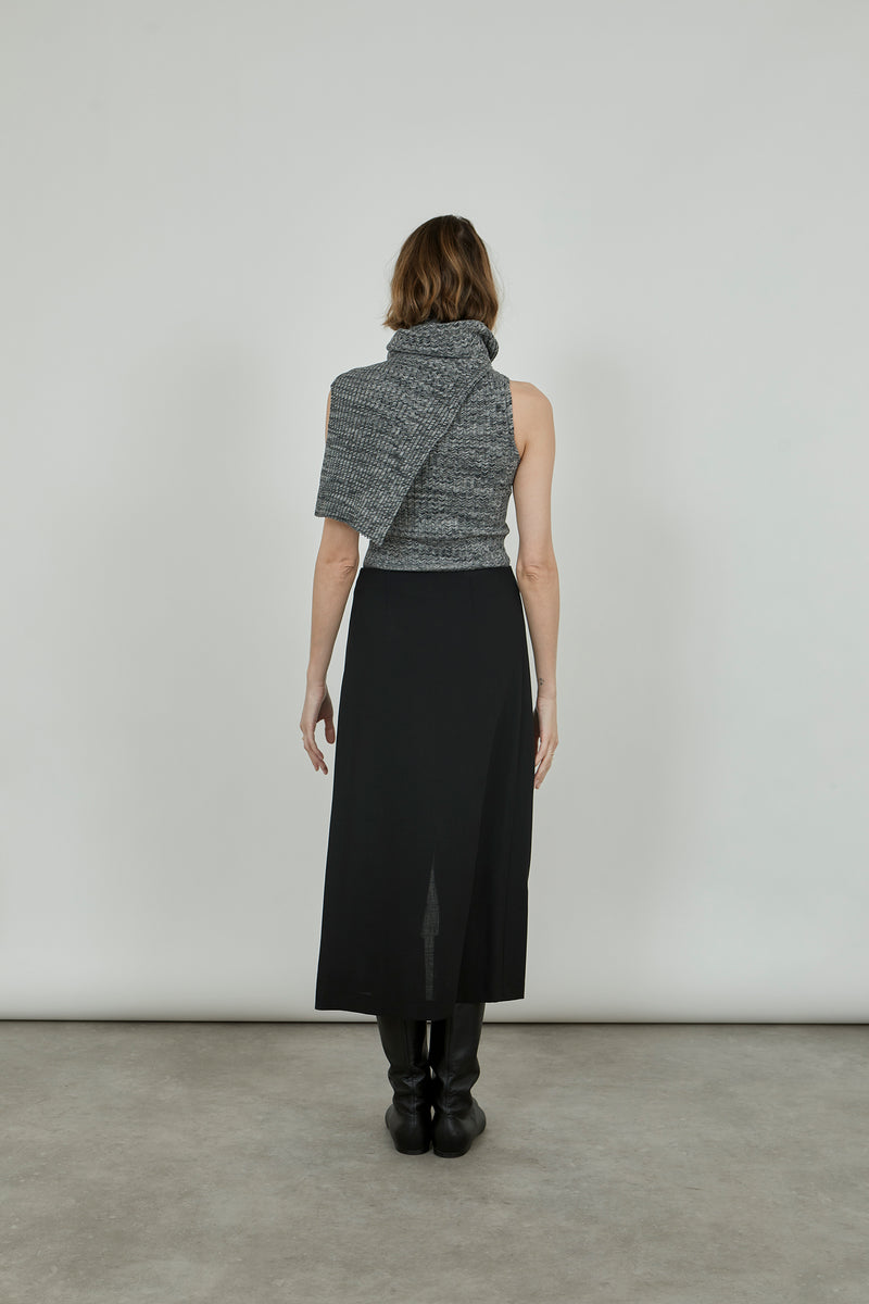 Mei skirt | Black - Virgin wool