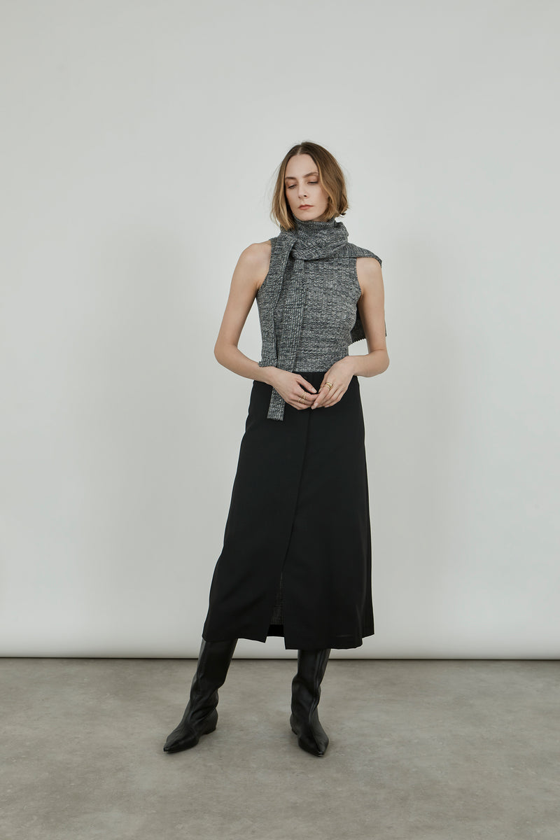 Mei skirt | Black - Virgin wool