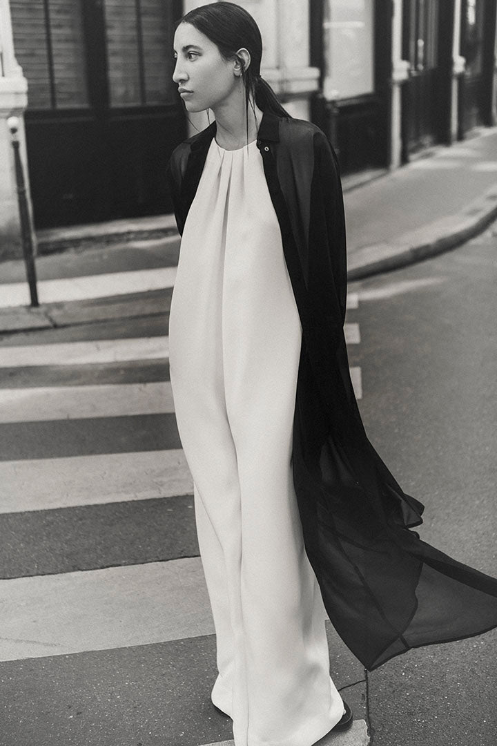 Irena dress | Black - Chiffon silk