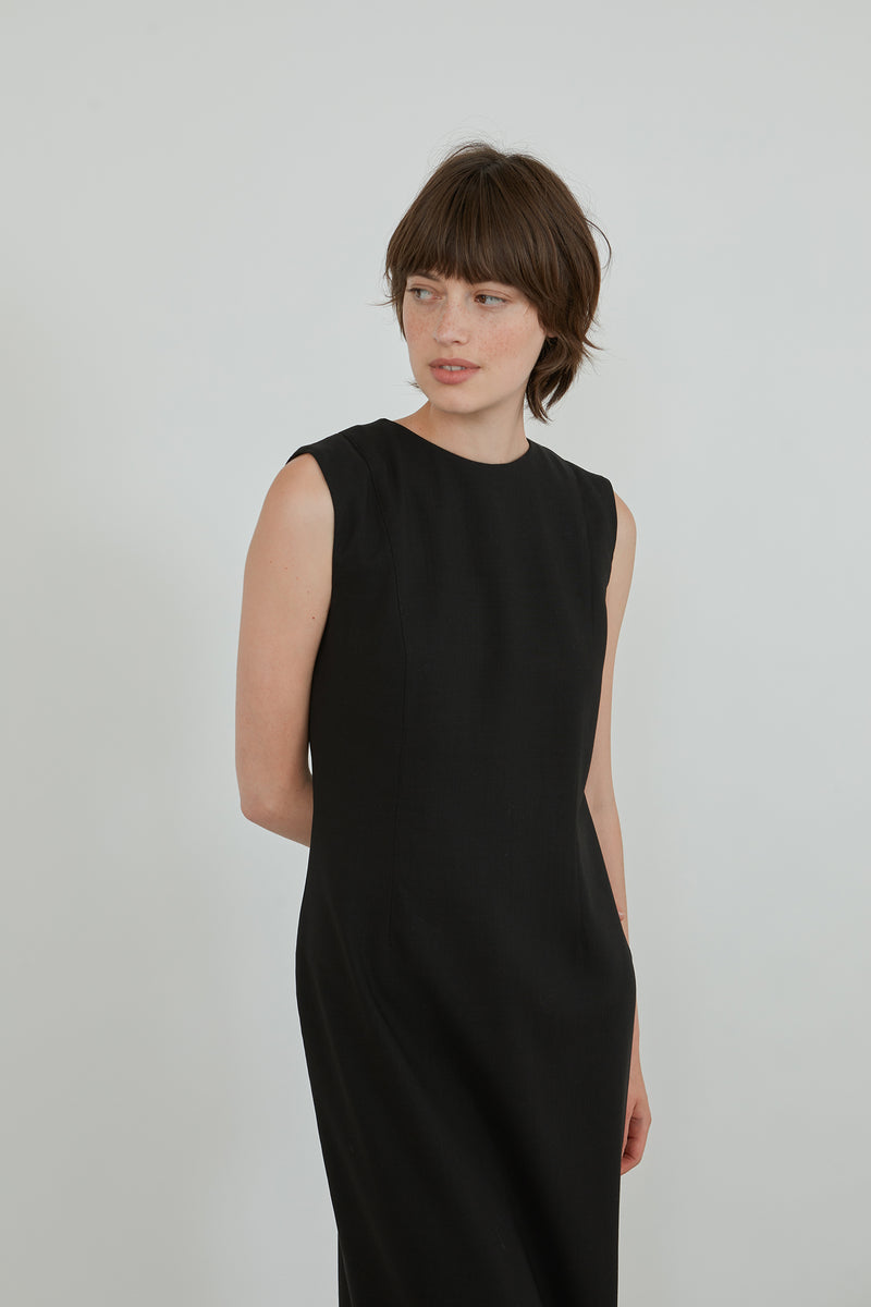 Moriah dress | Black - Virgin wool