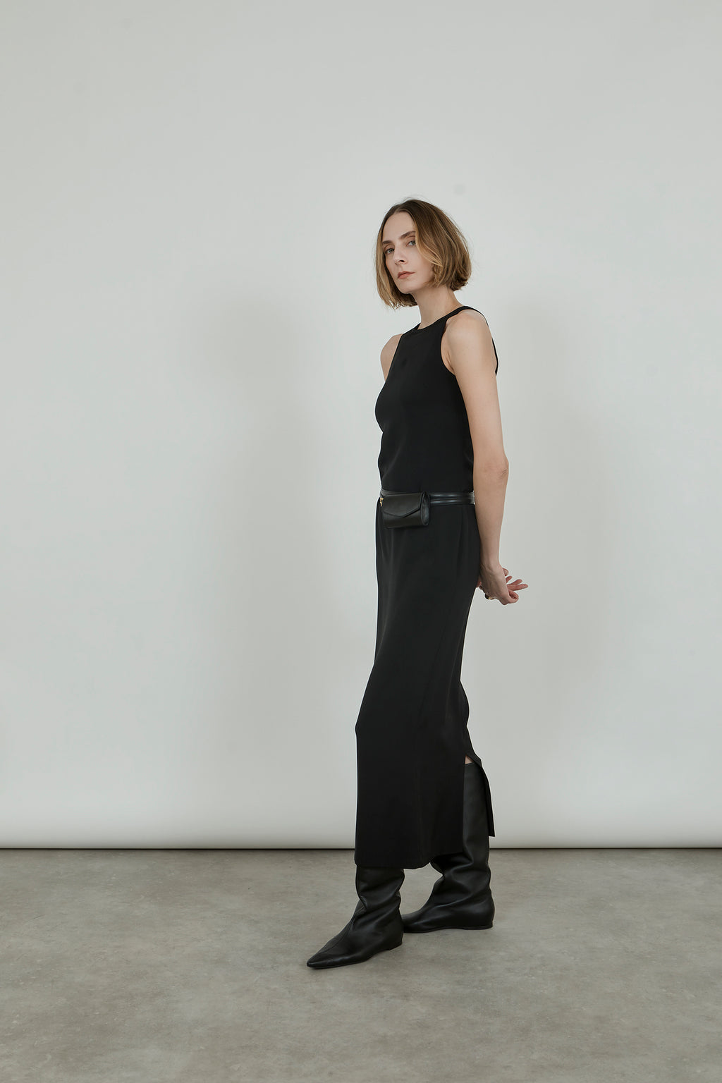 Naomi dress | Black - Crepe silk