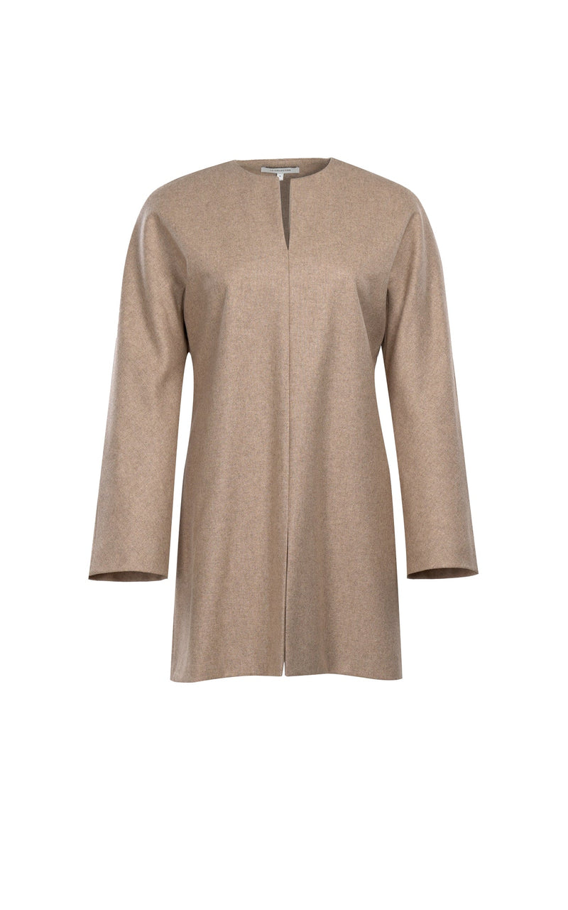 Natasha top | Beige - Flannel wool