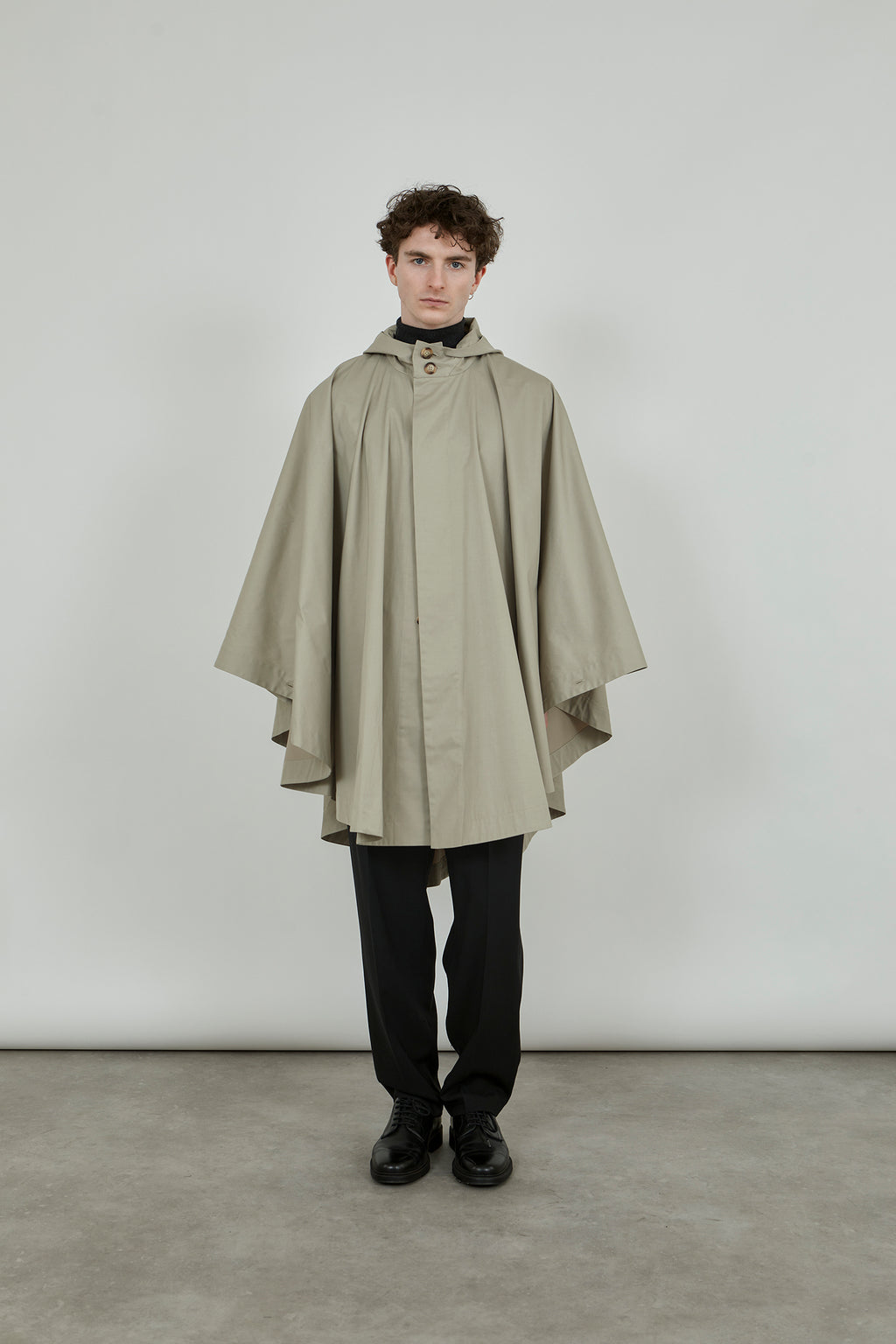 Odin poncho | Beige - Water repellent organic cotton