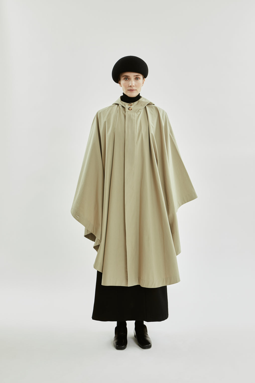 Odin poncho | Beige - Water repellent organic cotton