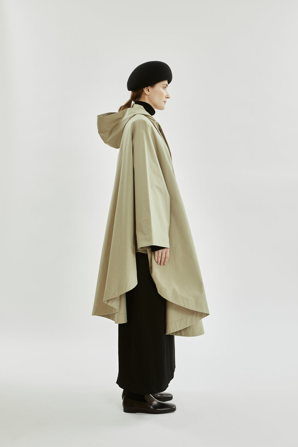 Odin poncho | Beige - Water repellent organic cotton