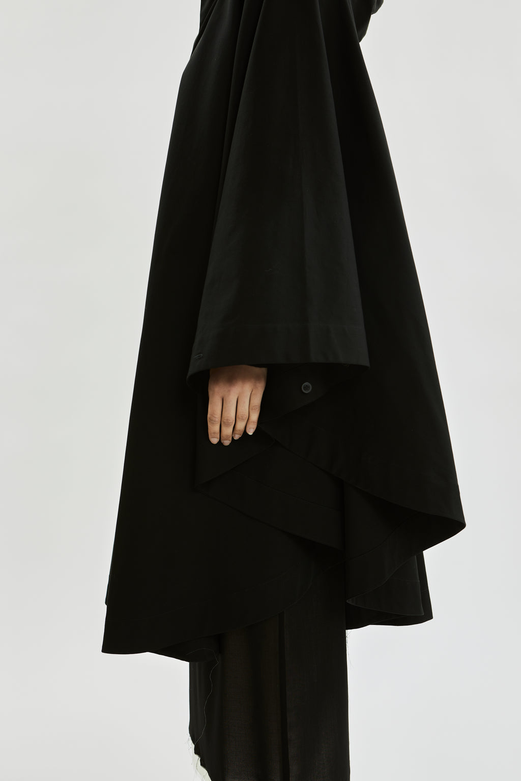 Odin poncho | Black - Water repellent organic cotton