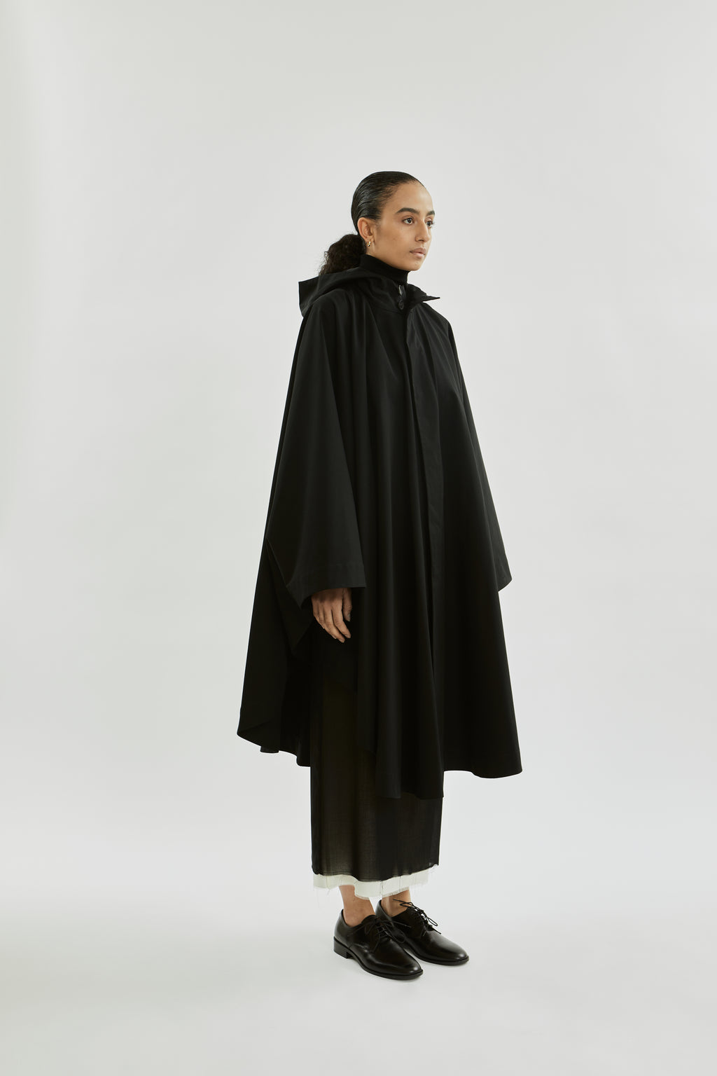 Odin poncho | Black - Water repellent organic cotton