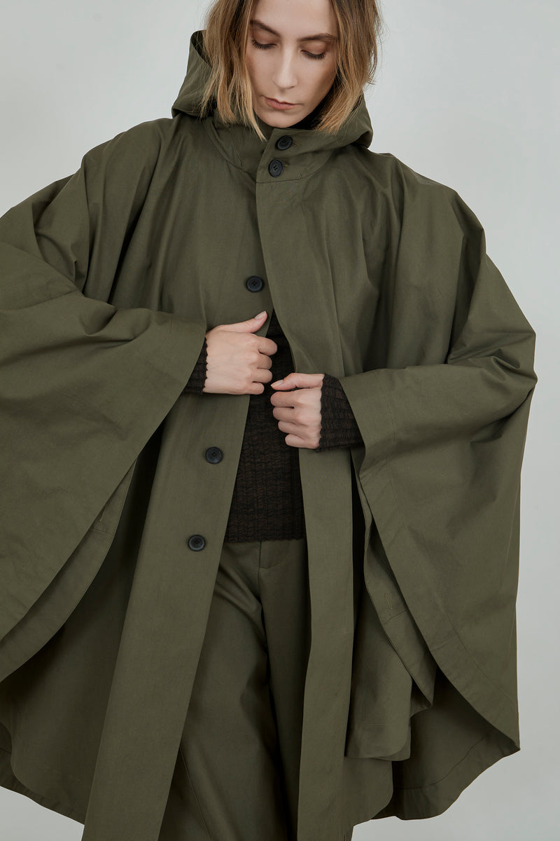 Odin poncho | Forest - Water repellent organic cotton