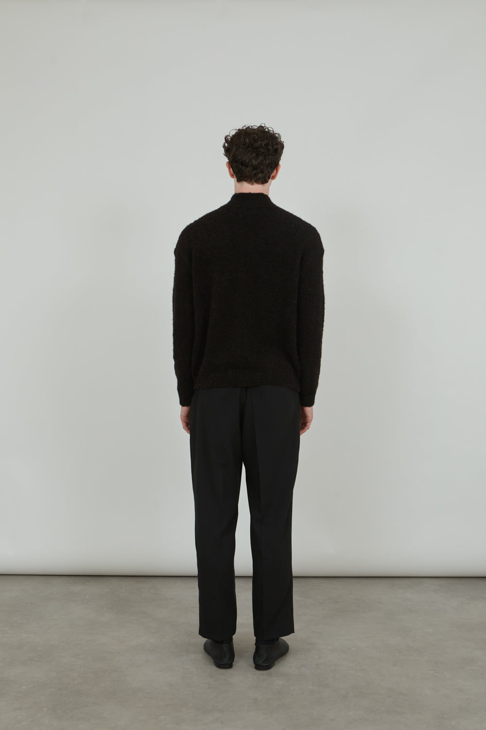 Owen knitted sweater | Black - Alpaca wool