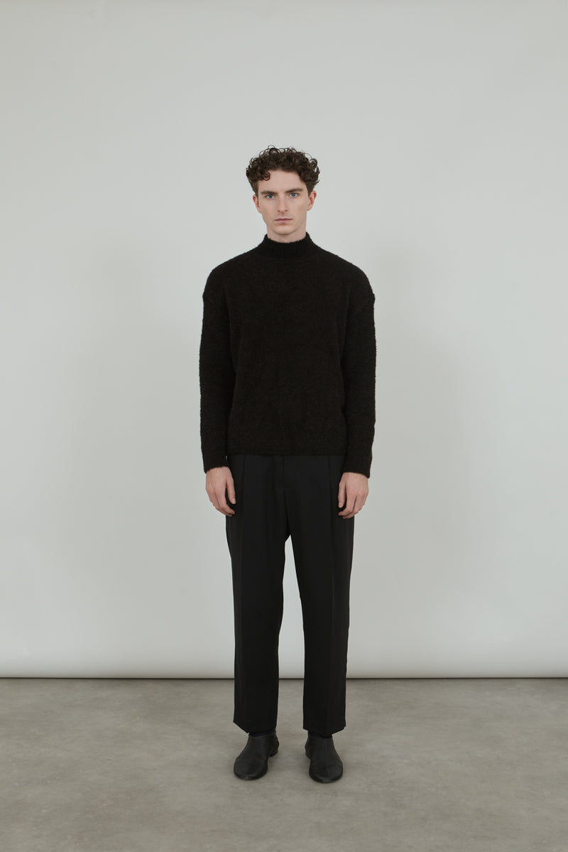 Owen knitted sweater | Black - Alpaca wool